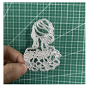 1 Set Of Flower Lady Pattern Dies For Card Making