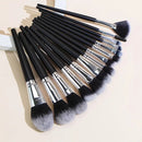 15pcs Professional Makeup Brush Set Large Foundation Powder Blush Kabuki Cosmetic Make Up Brushes Tools Kits