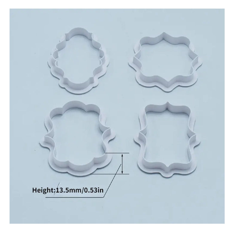 4 Units | Plastic Plate Cookie Cutter Set | Marco Sandwich Fondant Cookie Cutters
