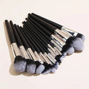 15pcs Professional Makeup Brush Set Large Foundation Powder Blush Kabuki Cosmetic Make Up Brushes Tools Kits