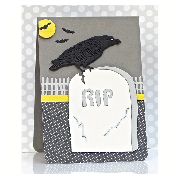 Tombstone And Raven Cutting Dies For DIY Scrapbooking
