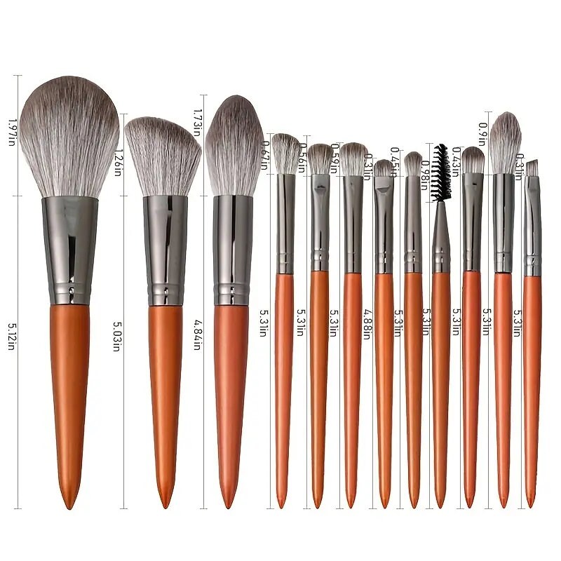 12Pcs Professional Makeup Brushes Set Concealers Foundation Blending Eye Shadow Blush Concealers Makeup Brush Kit