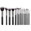 15Pcs Makeup Brush Set Kabuki Foundation Blending Blush Eyeshadow Eyeliner Powder Eyebrow Concealer Brushes Kit