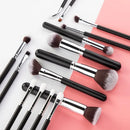 15Pcs Makeup Brush Set Kabuki Foundation Blending Blush Eyeshadow Eyeliner Powder Eyebrow Concealer Brushes Kit