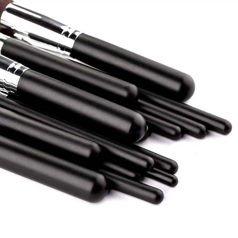 15Pcs Makeup Brush Set Kabuki Foundation Blending Blush Eyeshadow Eyeliner Powder Eyebrow Concealer Brushes Kit