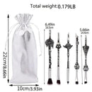 Makeup Brushes Set | 5pcs Cosmetic Makeup Brush Set Professional Tool Kit Set Drawstring Bag Included (silvery)