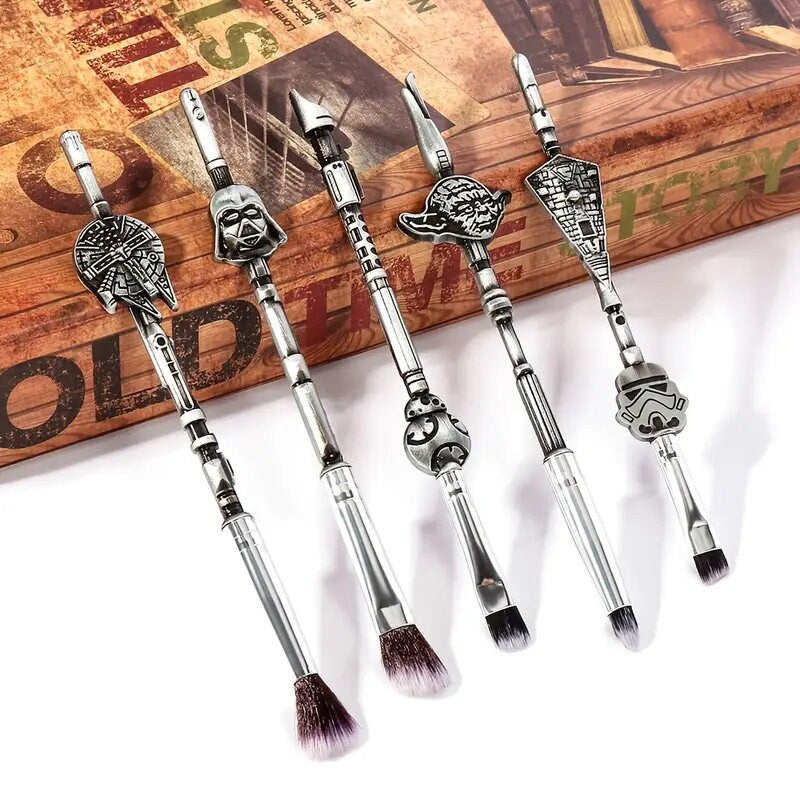 Makeup Brushes Set | 5pcs Cosmetic Makeup Brush Set Professional Tool Kit Set Drawstring Bag Included (silvery)
