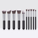 Foundation Powder Brush Kabuki Concealer Blush Makeup Brushes 10pcs Makeup Brushes Kit Professional Nylon Hair Make Up Brush Set
