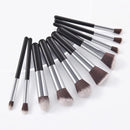 Foundation Powder Brush Kabuki Concealer Blush Makeup Brushes 10pcs Makeup Brushes Kit Professional Nylon Hair Make Up Brush Set