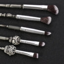 Makeup Brushes Set | 5pcs Cosmetic Makeup Brush Set Professional Tool Kit Set Drawstring Bag Included (silvery)