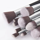 Foundation Powder Brush Kabuki Concealer Blush Makeup Brushes 10pcs Makeup Brushes Kit Professional Nylon Hair Make Up Brush Set