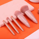Easy-taken Travel Makeup Brush Set | 5pcs Mini Complete Function Cosmetic Brushes Kit | 5pcs With Mirror