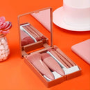 Easy-taken Travel Makeup Brush Set | 5pcs Mini Complete Function Cosmetic Brushes Kit | 5pcs With Mirror
