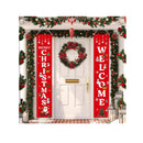 Attmu Merry Christmas Outdoor Red Outdoor Banners | Christmas Decorations Front Porch Sign for Home