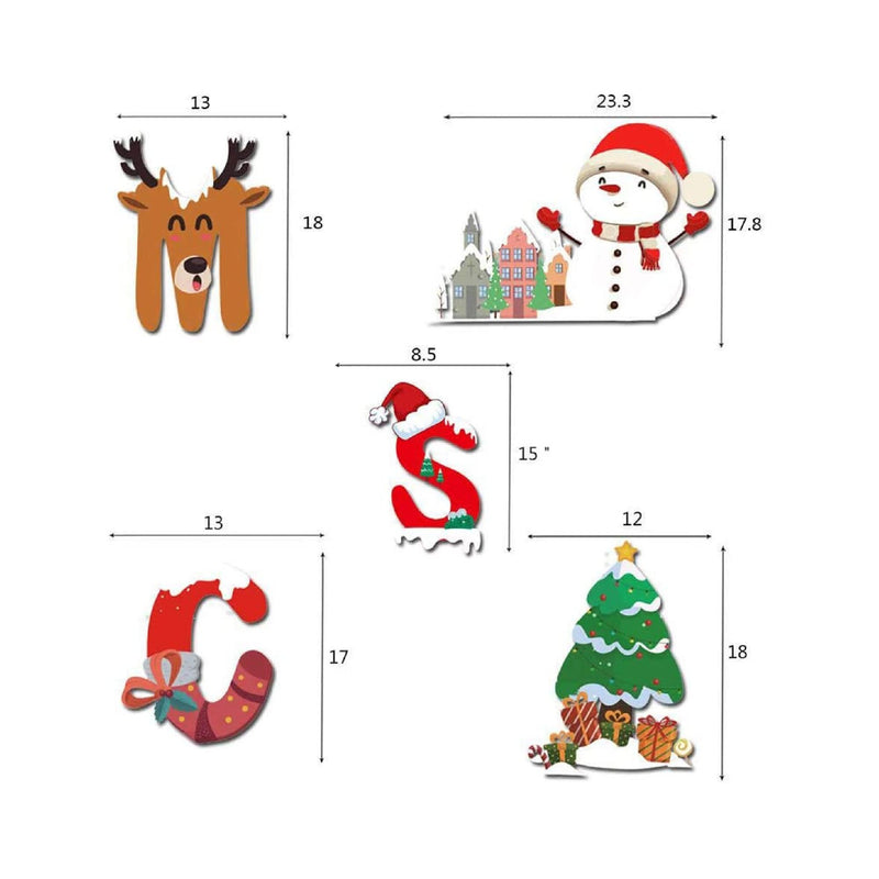 Christmas Decoration Banner Merry Christmas | Paper Hanging Supply Home Indoor Decoration