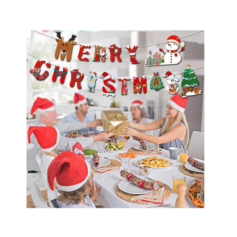 Christmas Decoration Banner Merry Christmas | Paper Hanging Supply Home Indoor Decoration