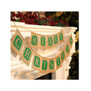Merry Christmas Burlap Banners | Holiday Burlap for Christmas Hanging Decoration