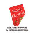 LAYOER Home Garden Flag 12 x 18 Inch Applique | Decorative Embroidery Merry Christmas Candy Cane