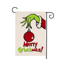 Merry Christmas Small Double Sided Vertical Garden Flag | Burlap Red Green Patio Outdoor Decor