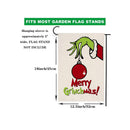 Merry Christmas Small Double Sided Vertical Garden Flag | Burlap Red Green Patio Outdoor Decor