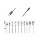 Carbide Rotary Burr Set | BIGOU 10PCS Double Cut Carving Drill Bits Tungsten Carbide 1/8" Shank