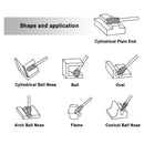 Jestuous Carbide Burr Set 1/8 Shank Diameter Double Cut Tungsten Carbide Burrs 20pcs