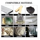 Carbide Rotary Burr Set | BIGOU 10PCS Double Cut Carving Drill Bits Tungsten Carbide 1/8" Shank