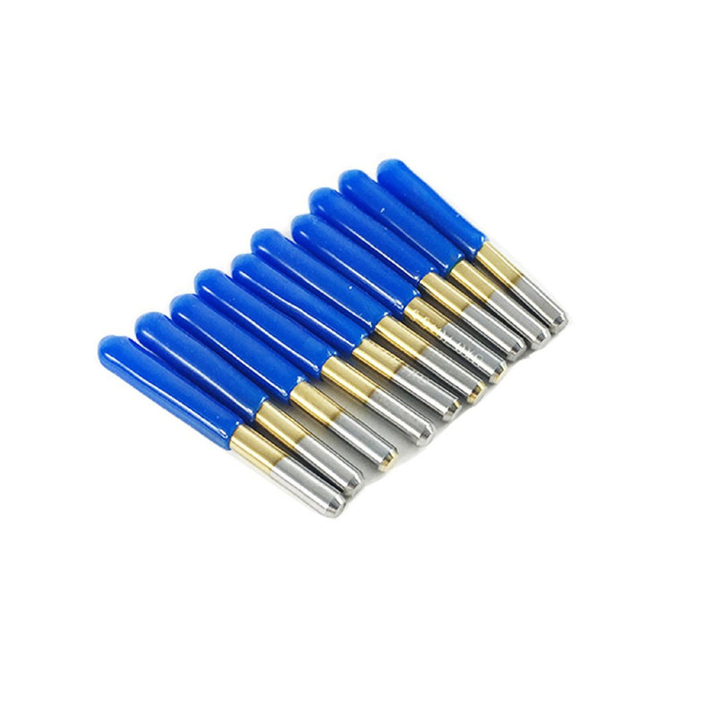 SHINA 10x Titanium Coated Carbide PCB CNC Engraving Bit Router Tool 30 Degree 0.1mm 0.2mm Tip