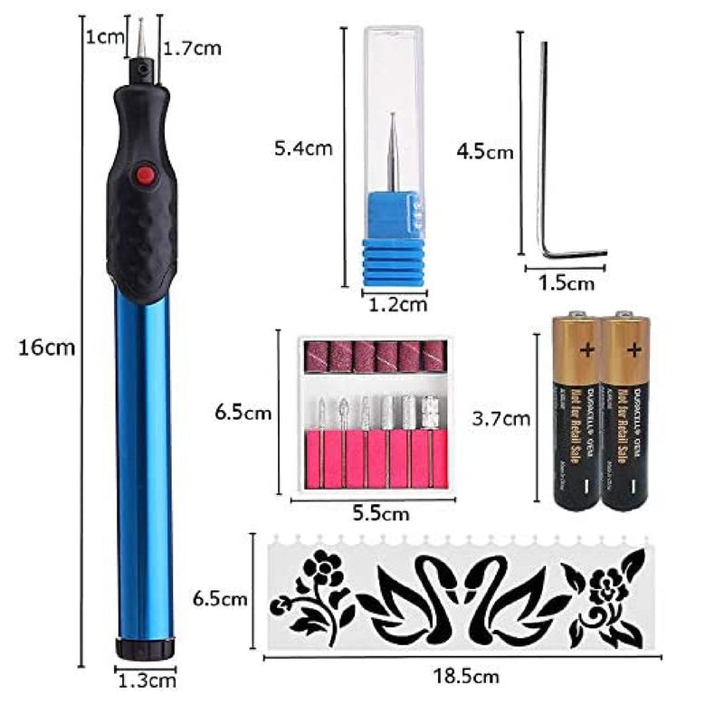 FOLAI DIY Pen Electric Engraving Tools for Jewellery Making,Metal, Glass with Replaceable Diamond Tip Bits