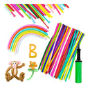 Umikk Kit Of 150 Long Balloons With Pump 260Q Magic Twisted Animal Balloons | Thin Thick Latex Balloons