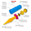 BalloonPlay Deluxe Balloon Animal Kit with Web App 150 Balloons Balloon Pump Stickers Bookmark