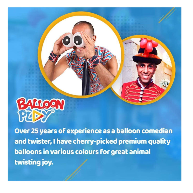 BalloonPlay Deluxe Balloon Animal Kit with Web App 150 Balloons Balloon Pump Stickers Bookmark