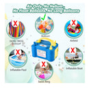 NuLink Double Nozzle Portable Electric Balloon Inflator Pump for Decorations