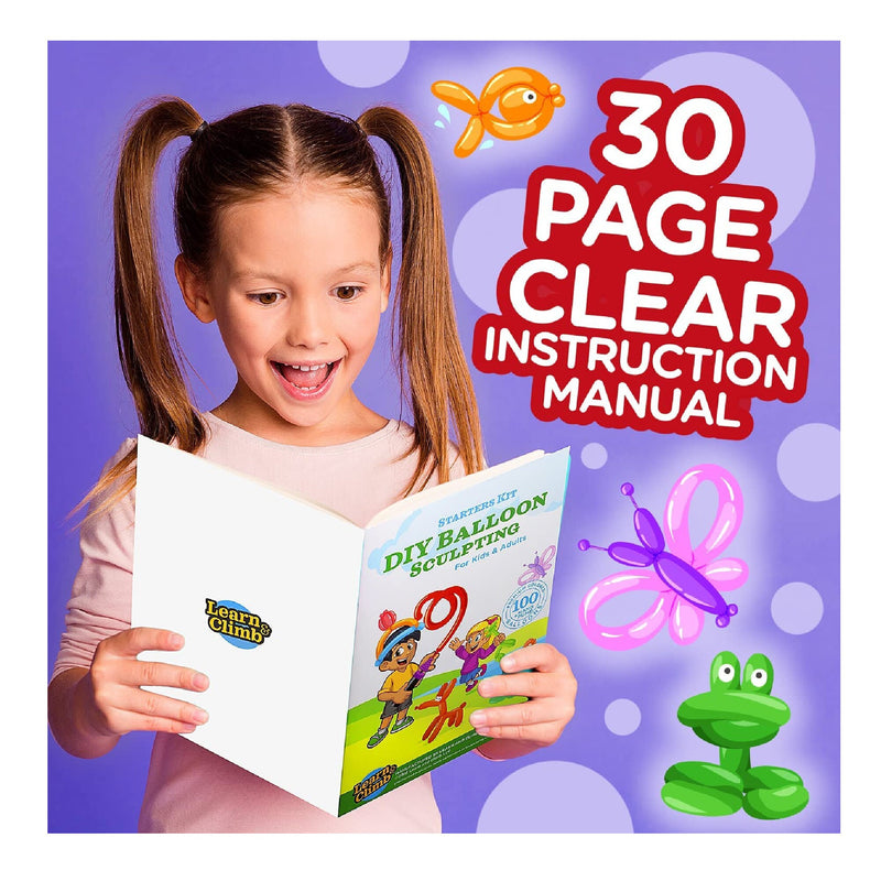 DIY Balloon Animals Kit For Beginners Twist & Shape Balloon Kit 30+ Sculptures | 100 Animal Balloons