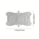 Irregular English Text Pattern Frame Cutting Dies For DIY Embossing Card Making