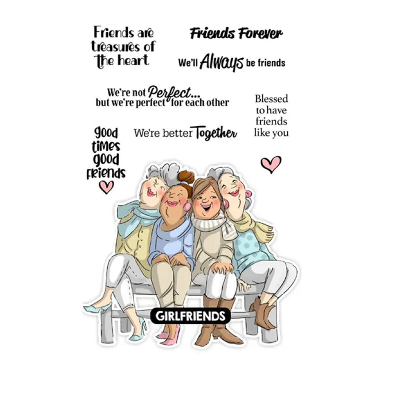 FRIENDSHIP CLEAR STAMPS Scrapbooking Card Album Paper Craft Rubber Roller Silicone Stamp