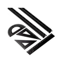6-Piece Triangular Scale Ruler Set | Aluminum Architect Ruler | Color Black