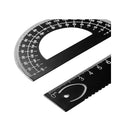 6-Piece Triangular Scale Ruler Set | Aluminum Architect Ruler | Color Black