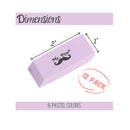 Mr. Pen- Pencil Erasers | 12 Units Color Pastel