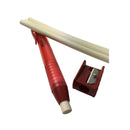 Faber-Castell Pen Mechanical Stick Retractable Eraser Set with 2 Extra Refills + 1 Sharpener | Color Red