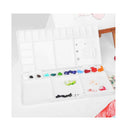 Mifuner Artist Portable White Watercolor Paint Palette Case Folding Palette Box 28 Wells 5 Mixing Areas | Large