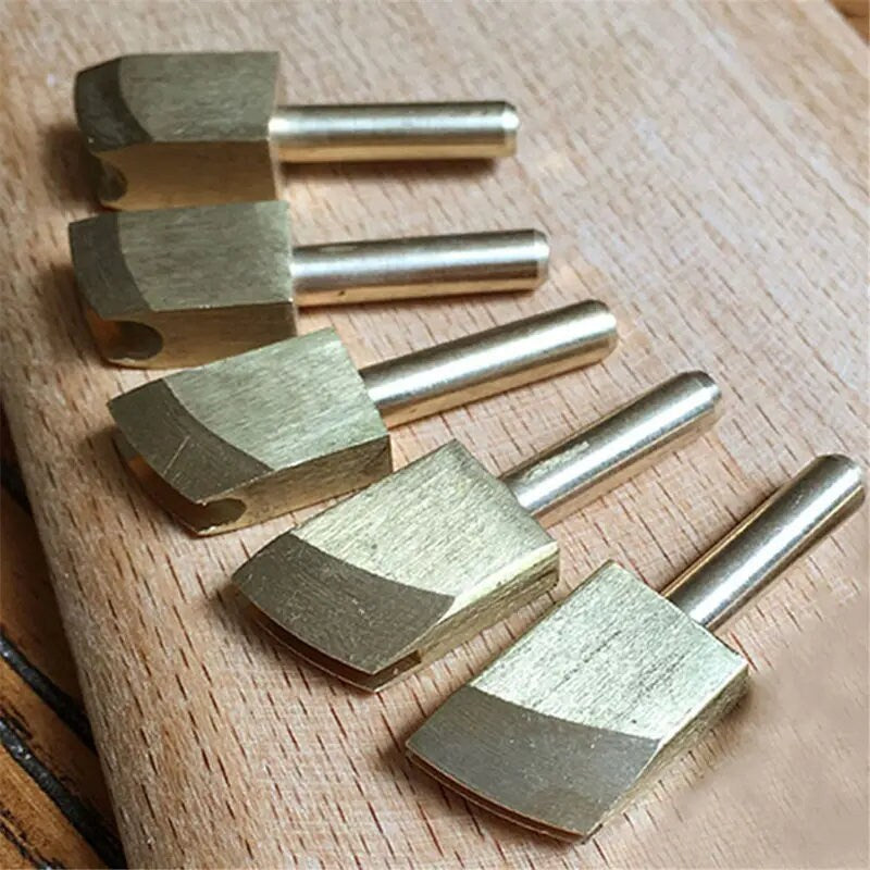 1pc Leather Edge Brass Solder Leather Edge Hot Process Soldering Tools Brass Soldering Iron Tip To Burn The Edge Decorate Leather Craft