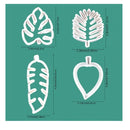 1 Set Of Tropical Leaf Shaped Cookie Cutters
