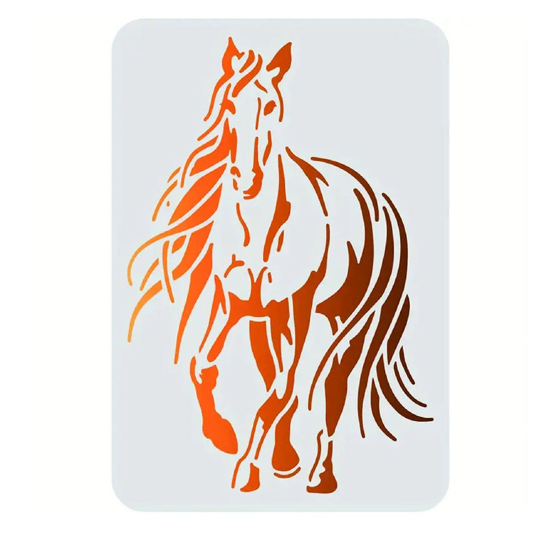 Painting Stencils To Draw Horses | 11.69 x 8.27 Inches