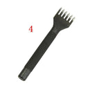 4mm Leather Craft Tool Hole Punches Lacing Stitching Punch Tool 1/2/4/6 Prong