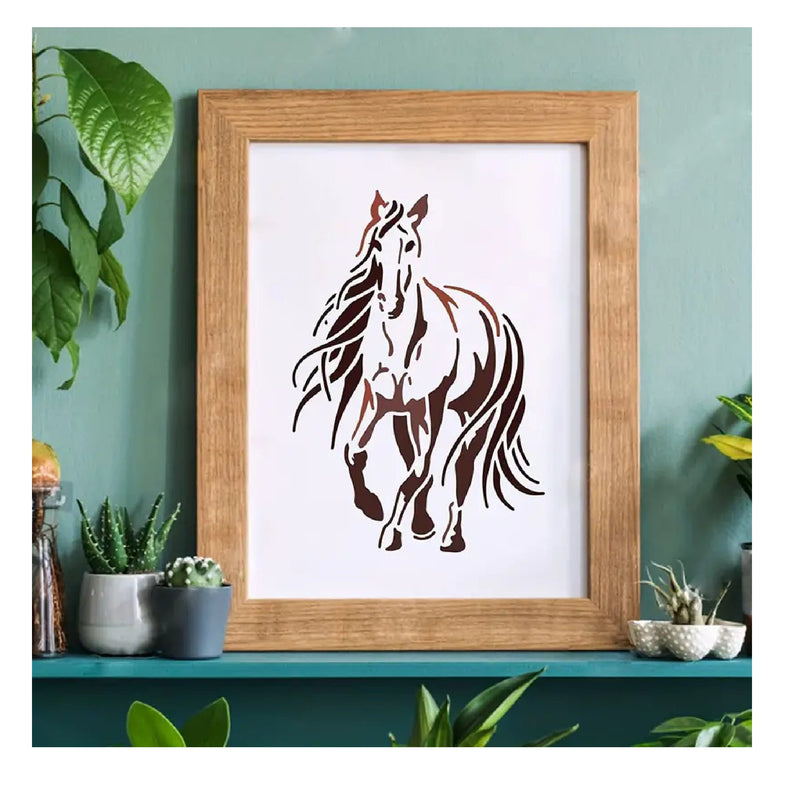 Painting Stencils To Draw Horses | 11.69 x 8.27 Inches