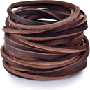 3MM Flat Genuine Leather Cord | Natural Leather Lacing | Strip Cord Braiding String For Jewelry Making Braided Bracelets Necklaces Handbags