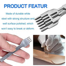 4pcs 4mm Leather Claw Punch Tool Set | 1/2/4/6 Claw Lace Sewing Chisel Diamond Hole Punch Sewing Leather Craft Supplies