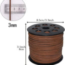 Coffee Suede Rope | Suede Lace Faux Leather Rope Reel Spool For Bracelet Necklace Beading DIY Craft