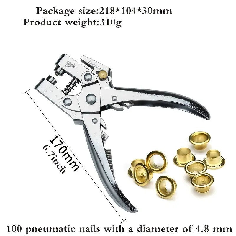 Punching Tool | Multi-function Hole Punching Pliers | Eyelet Pliers For Belt | Leather | Paper | Metal Retainer